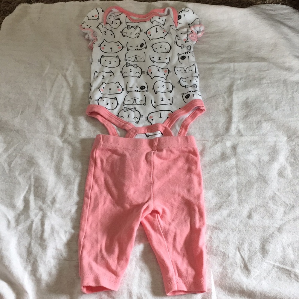 Pink and white kitty outfit